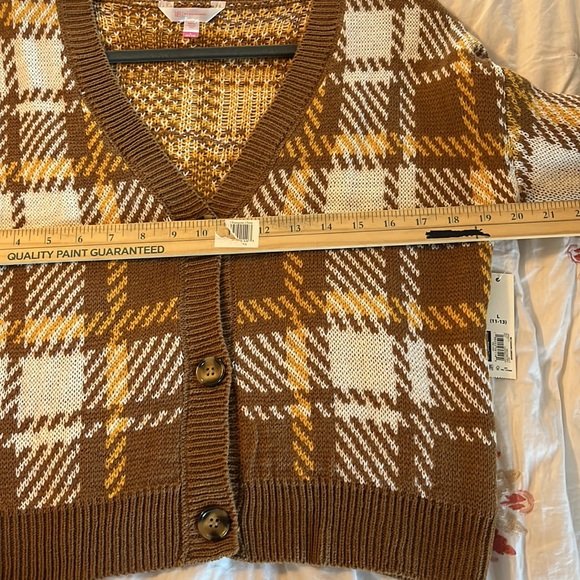 NoBo Fashion Cropped V-Neck Cardigan Sweater Junior Size L (11-13) - Picture 8 of 11